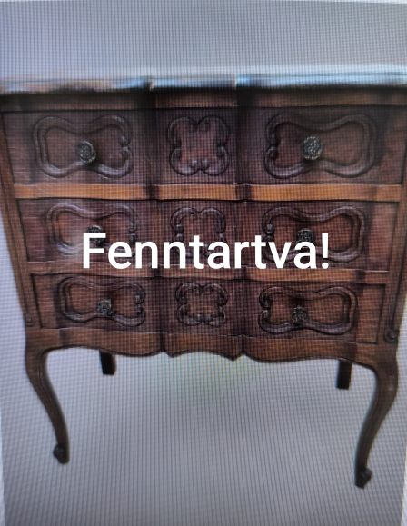 Neobarokk 3 fiókos íves fiókos komód