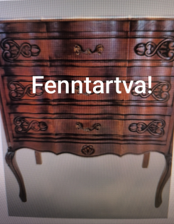 Neobarokk 3 fiókos komód ívelt fiókokkal