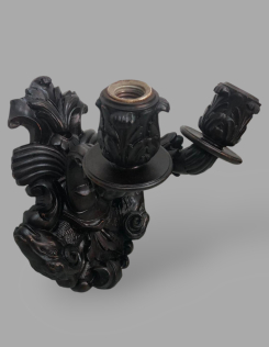 Antik fa falikar, gyertyatartó