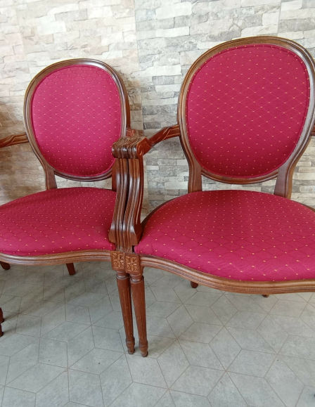 Francia barokk karosszék-fotel (pár)