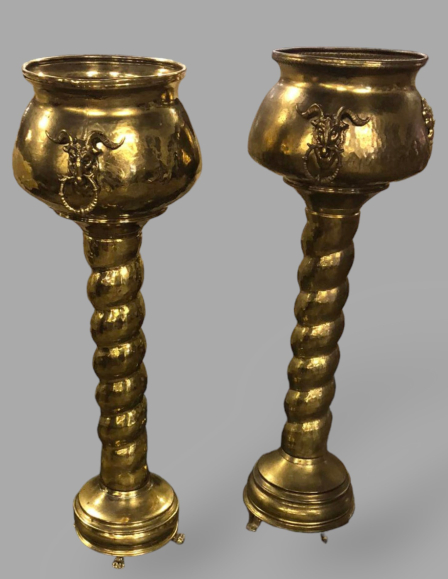 Réz álló virágtartó,kaspó