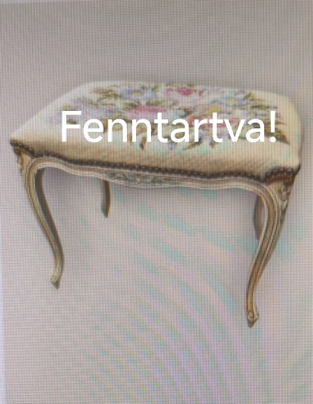 Neobarokk gobelines lábtartó,sámli,zsámoly