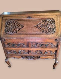 Antik neobarokk 2 fiókos szekreter 1.