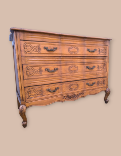 Neobarokk 3 fiókos íves elejű komód 3.