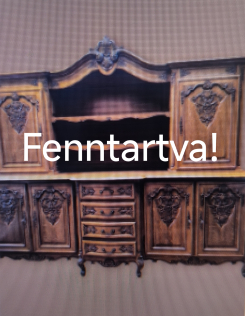 Neobarokk emelvényes tálaló,szekrény.