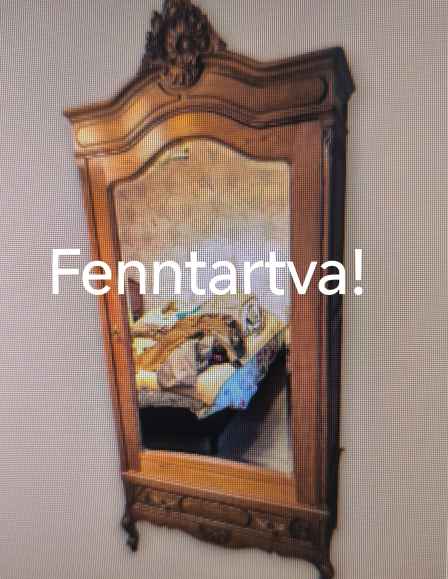 Antik barokk tükrös gardrób,ruhásszekrény.