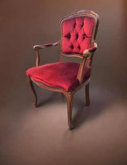 Neobarokk plüss kárpitos karosszék,fotel 1.