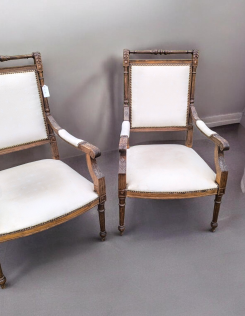 Antik francia barokk fotel pár.