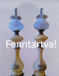 Üveg petróleumlámpa -pár