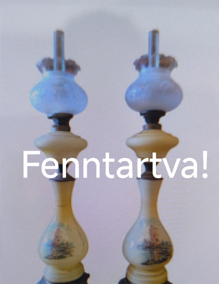 Üveg petróleumlámpa -pár