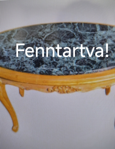 Neobarokk márványlapos dohányzóasztal.