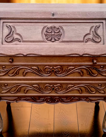 Neobarokk 2 fiókos szekreter 7.