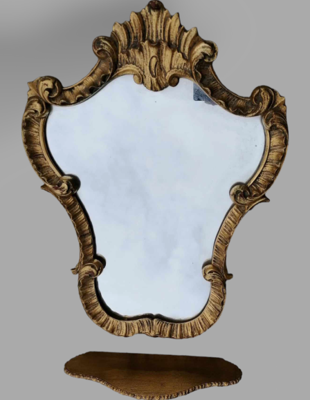 Barokk tükör konzollal