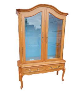 Neobarokk üvegpolcos vitrin