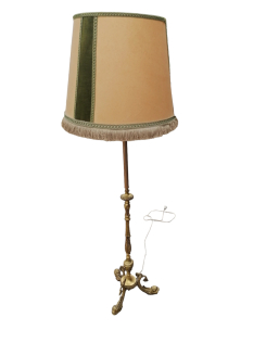 Réz állólámpa tetszetős búrával