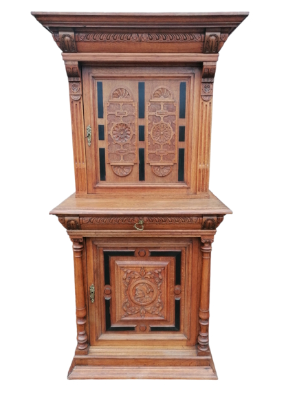 Antik keskeny tálaló-szekrény