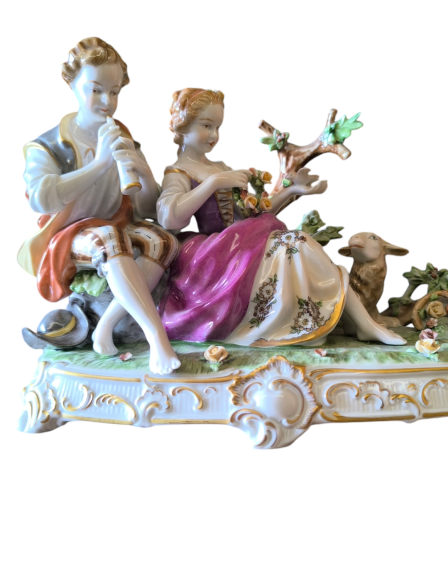 Unterweissbach porcelán ,fiatal pár