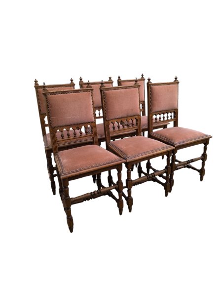 6 db antik kárpitozott szék