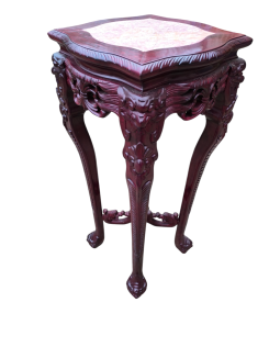 Márványlapos faragott posztamens,virág vagy szobortartó 1.