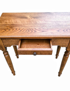 Új, fiókos kis tölgy konzolasztal