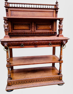 Antik neoreneszánsz pohárszék 1.