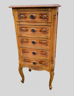 Neobarokk 5 fiókos íves elejű komód