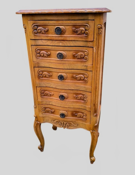 Neobarokk 5 fiókos íves elejű komód