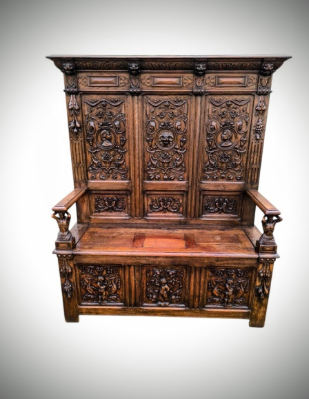 Antik neoreneszánsz pad.