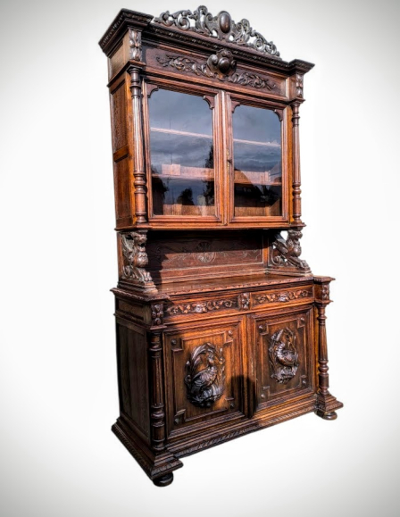 Antik neoreneszánsz vitrin,tálaló 1.