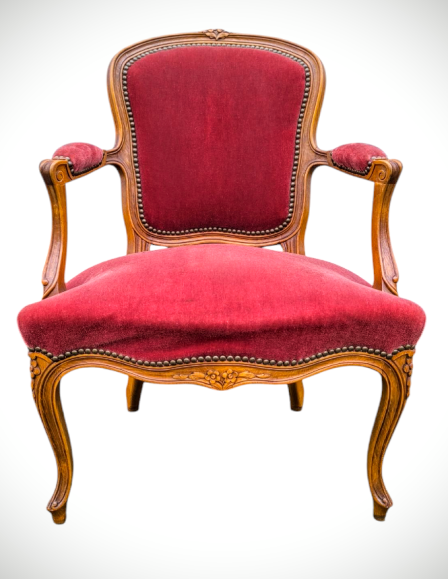 Neobarokk plüss kárpitos karosszék,fotel.