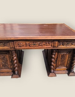 Antik neoreneszánsz kétoldalas íróasztal