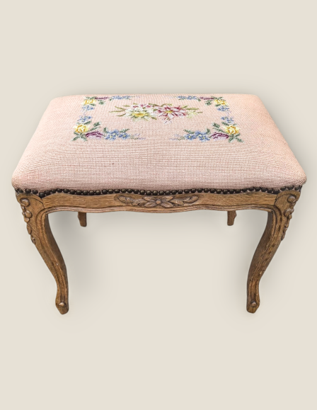 Neobarokk gobelines lábtartó,sámli,zsámoly 2.