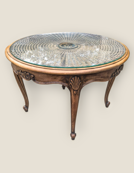 Neobarokk kerek dohányzóasztal 2.