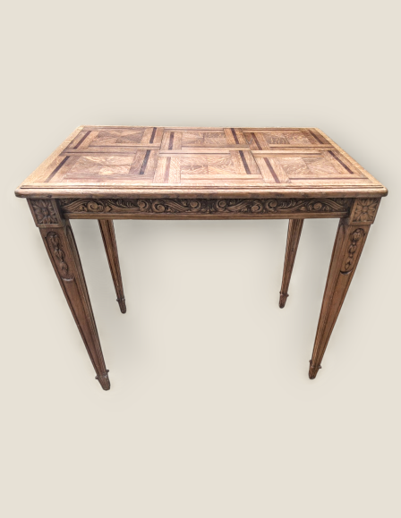 Antik intarzia berakásos asztal,kártyaasztal.