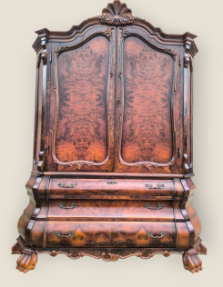 180 cm széles barokk-chippendale tálaló,szekrény.