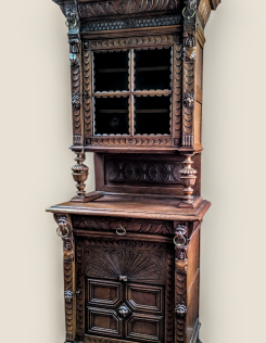 Antik neoreneszánsz vitrin,tálaló.