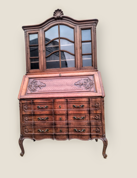 Antik vitrines szekreter,kabinetszekrény.