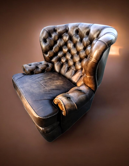 Eredeti Chesterfield magas támlás fotel.